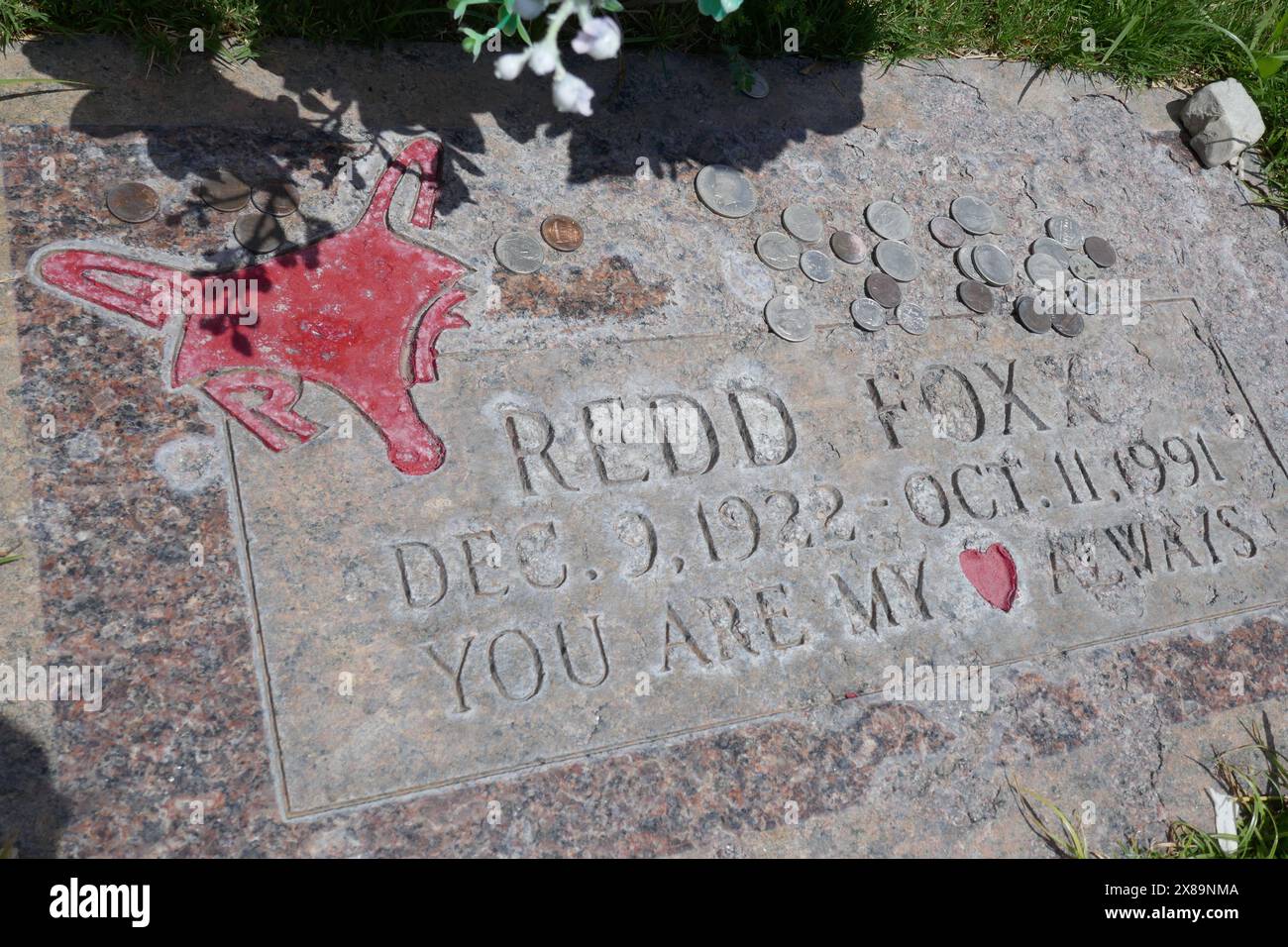 Las Vegas, Nevada, USA 14th May 2024 Actor Redd Foxx Grave in Devotion