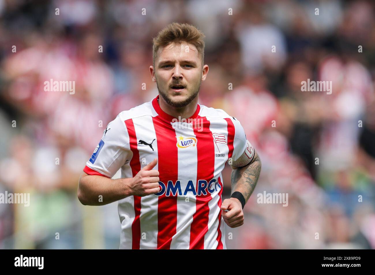 Krakow, Poland. 19th May, 2024. Michal Rakoczy of Cracovia Krakow seen during the Polish PKO Ekstraklasa League 2023/2024 football match between Cracovia Krakow and Rakow Czestochow at Cracovia Stadium. Final score; Cracovia Krakow 2:0 Rakow Czestochowa Credit: SOPA Images Limited/Alamy Live News Stock Photo