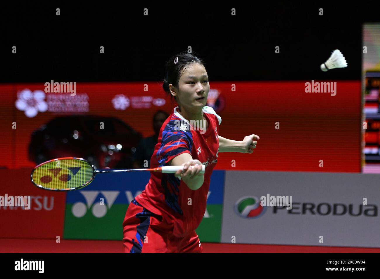 Kuala Lumpur, Malaysia. 24th May, 2024. Zhang Yiman of China hits a ...
