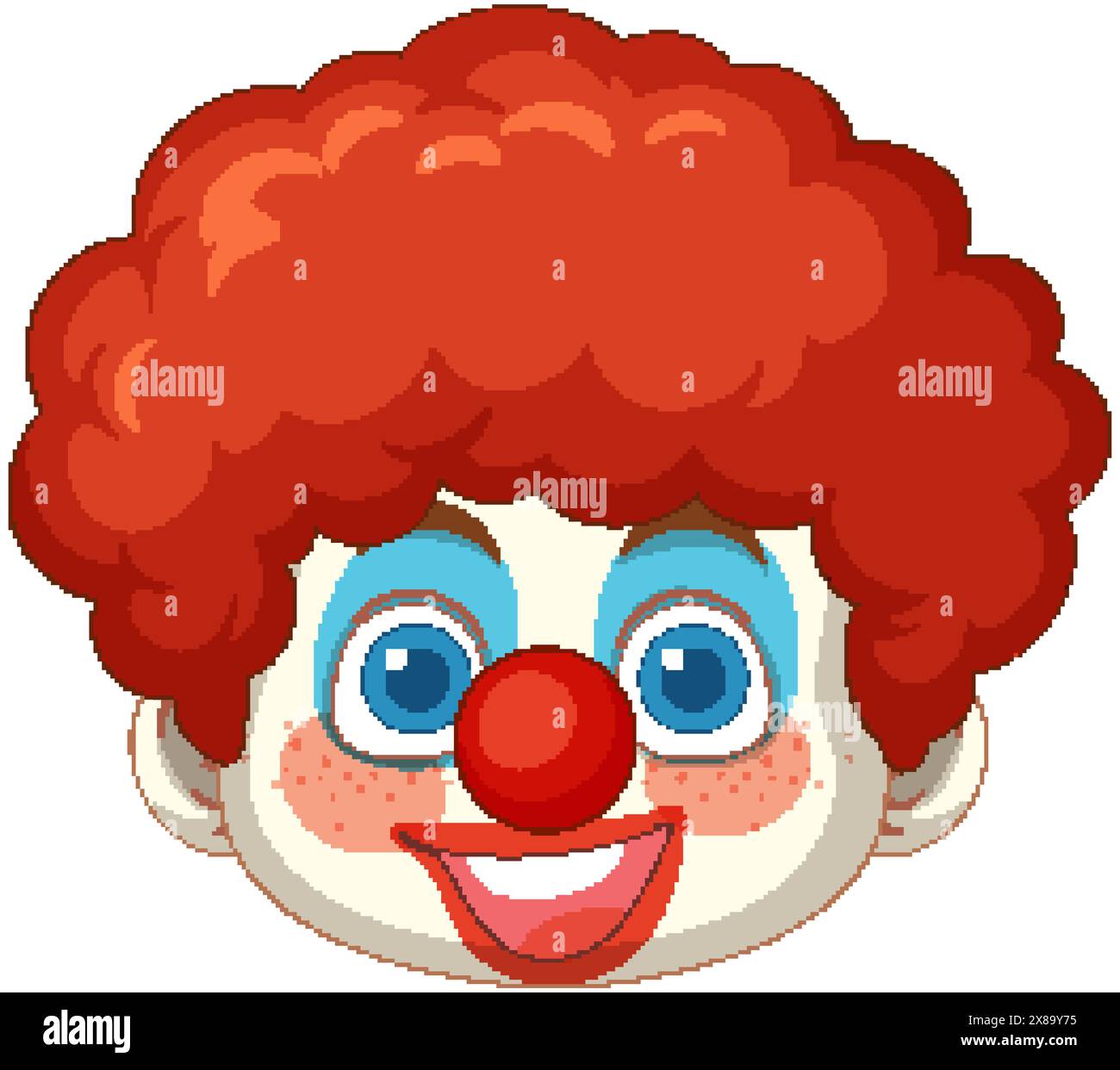 Colorful clown face with red hair Stock Vector Image & Art - Alamy