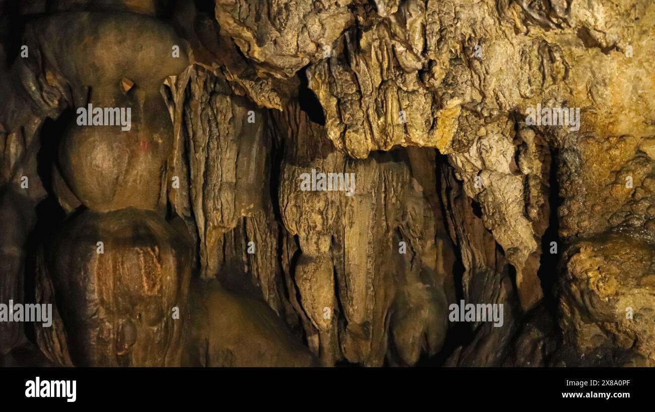 Mawsmai Caves, formed by the erosion of limestone and unrelenting flow ...