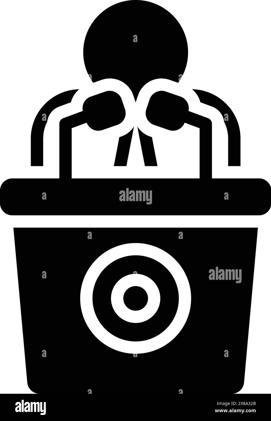 Icon for man talking by a speaker, conference Stock Vector Image & Art