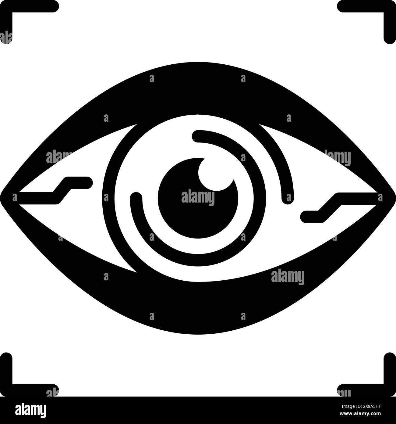 Icon for bionic contact lens,bionic,contact,lens Stock Vector