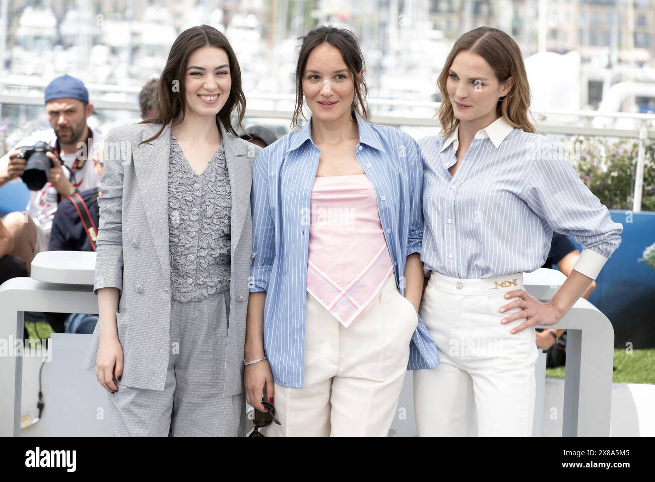 Cannes, France. 23rd May, 2024. Anamaria Vartolomei, Anaïs Demoustier ...