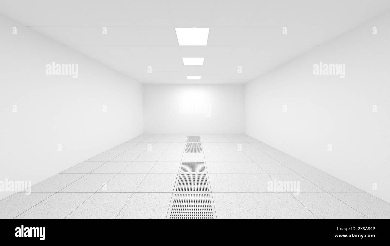 Empty server room 3d illustration stock photo alamy