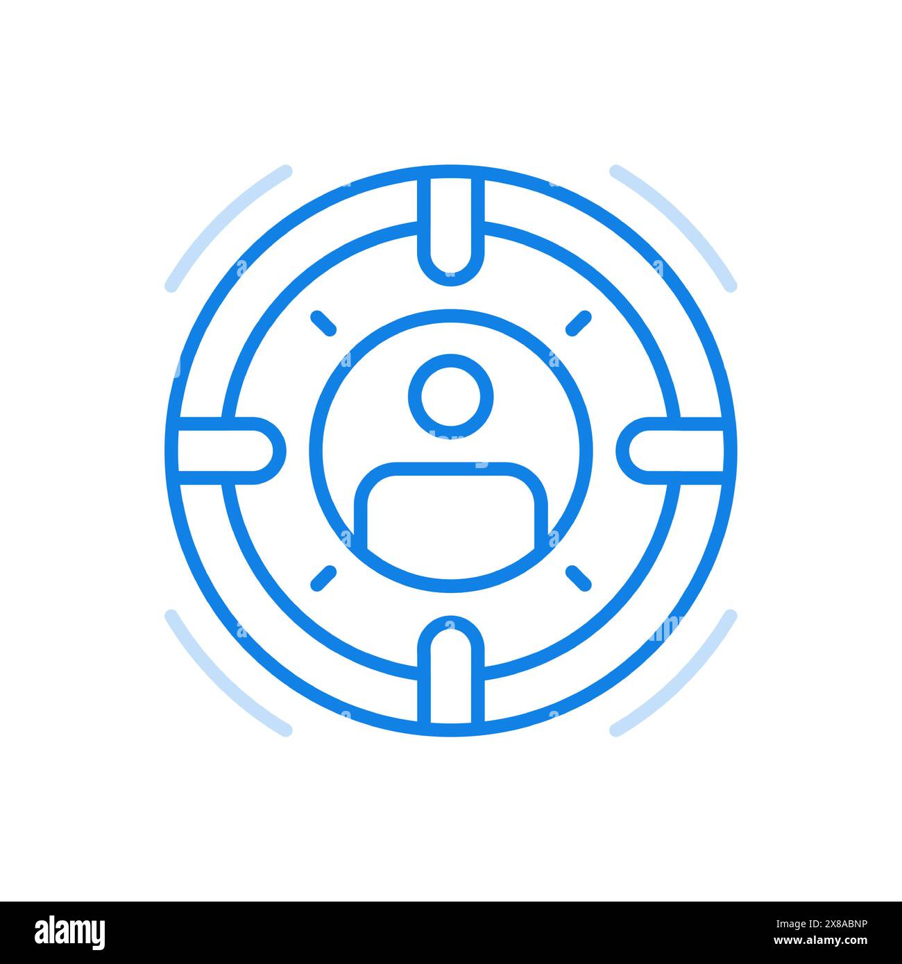 Targeting skilled professionals vector icon. Professional aiming ...