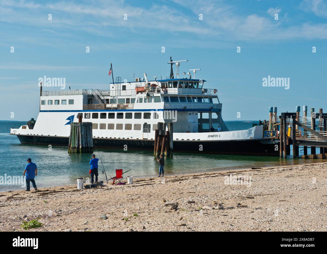 Orient Point Ferry terminal. Long Island, New York State, United States
