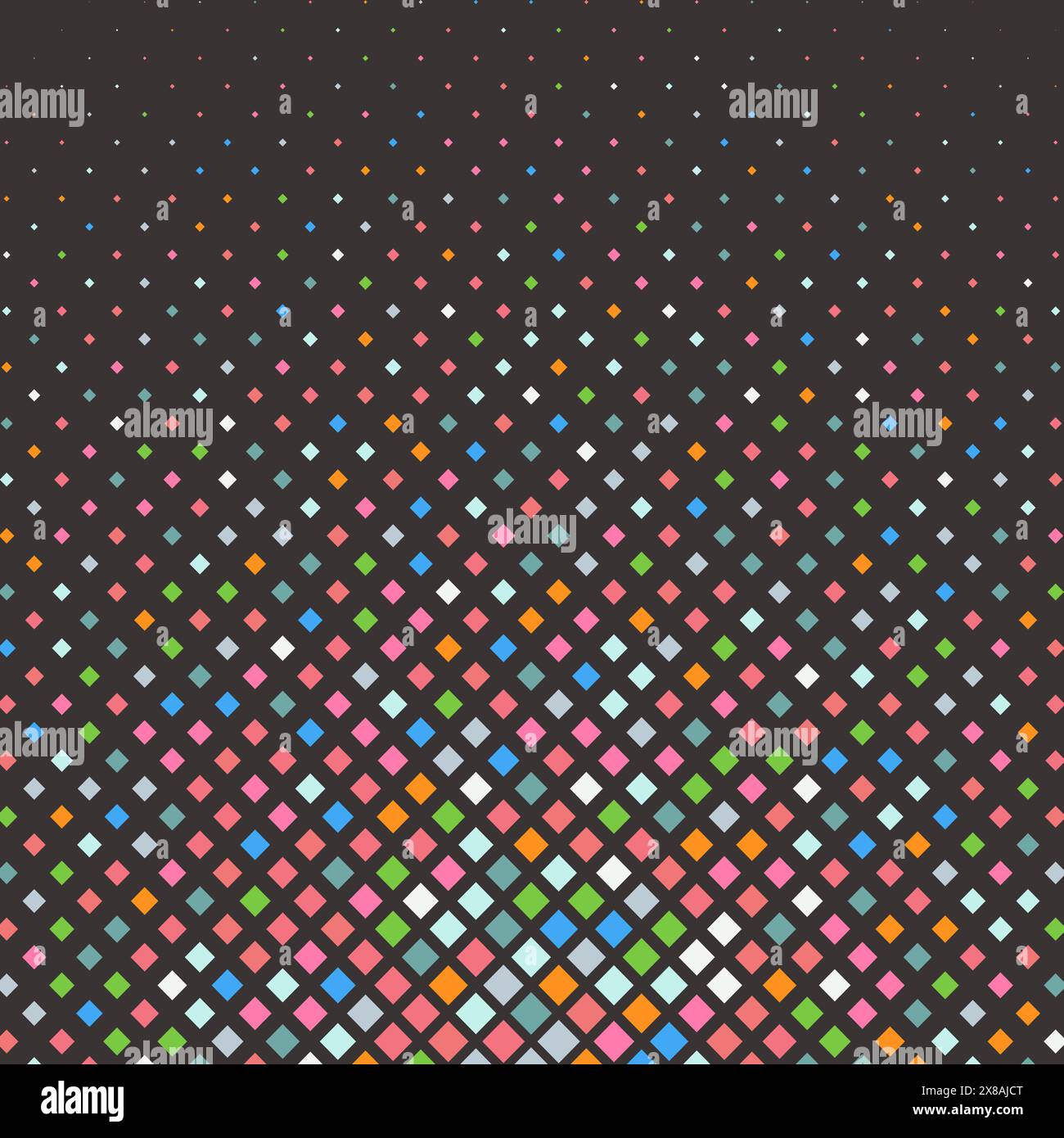 abstract background with a colourful diamond halftone pattern design Stock Vector