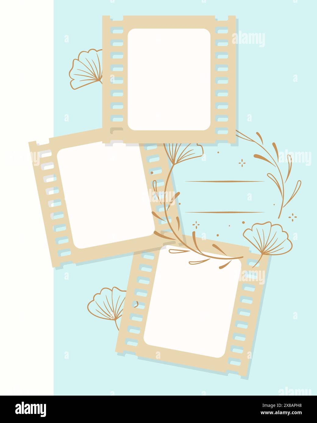 Template vintage collage for photo book, reminders, social media, notes ...