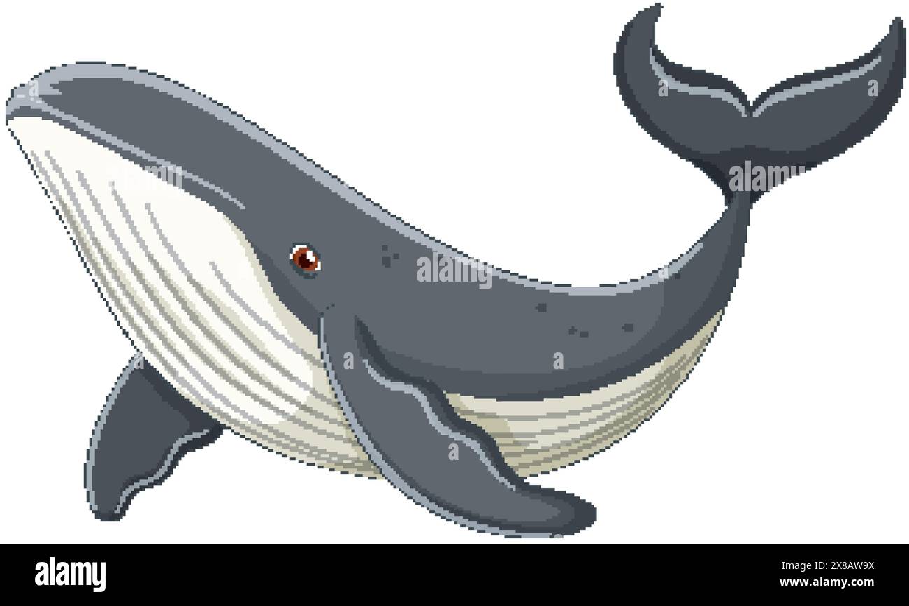 Illustration of a whale swimming gracefully Stock Vector Image & Art ...