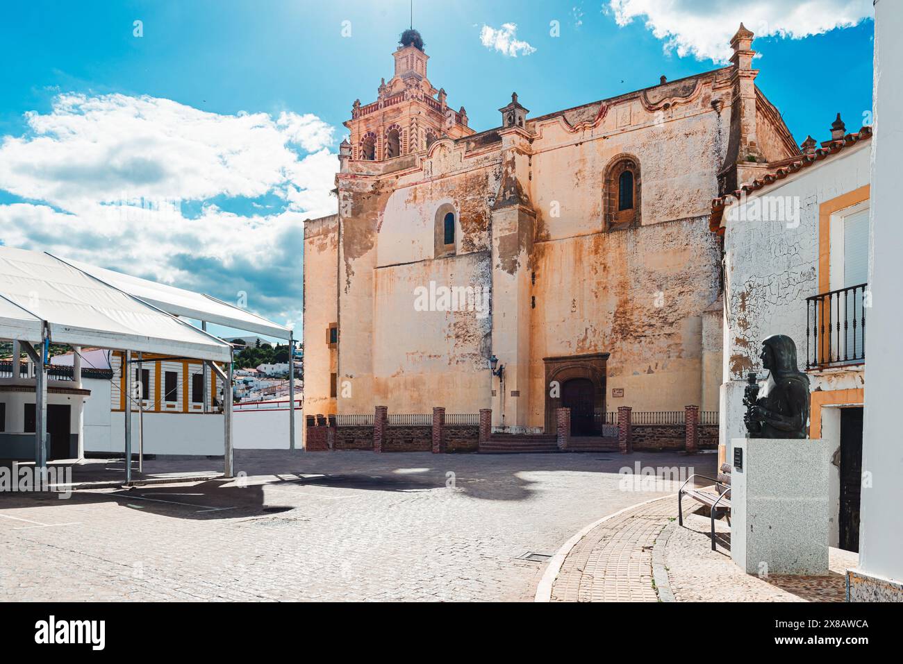 Church of San Bartolome in the town of Feria, Badajoz Stock Photo
