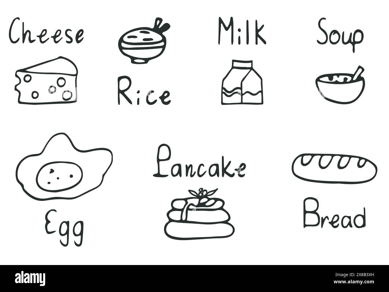 Food word Black and White Stock Photos & Images - Alamy