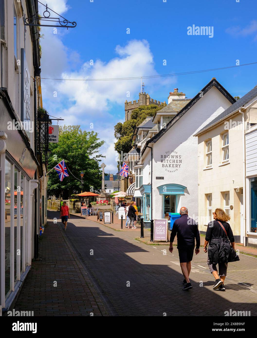 Church street Sidmouth town centre, Devon, England, UK Stock Photo - Alamy