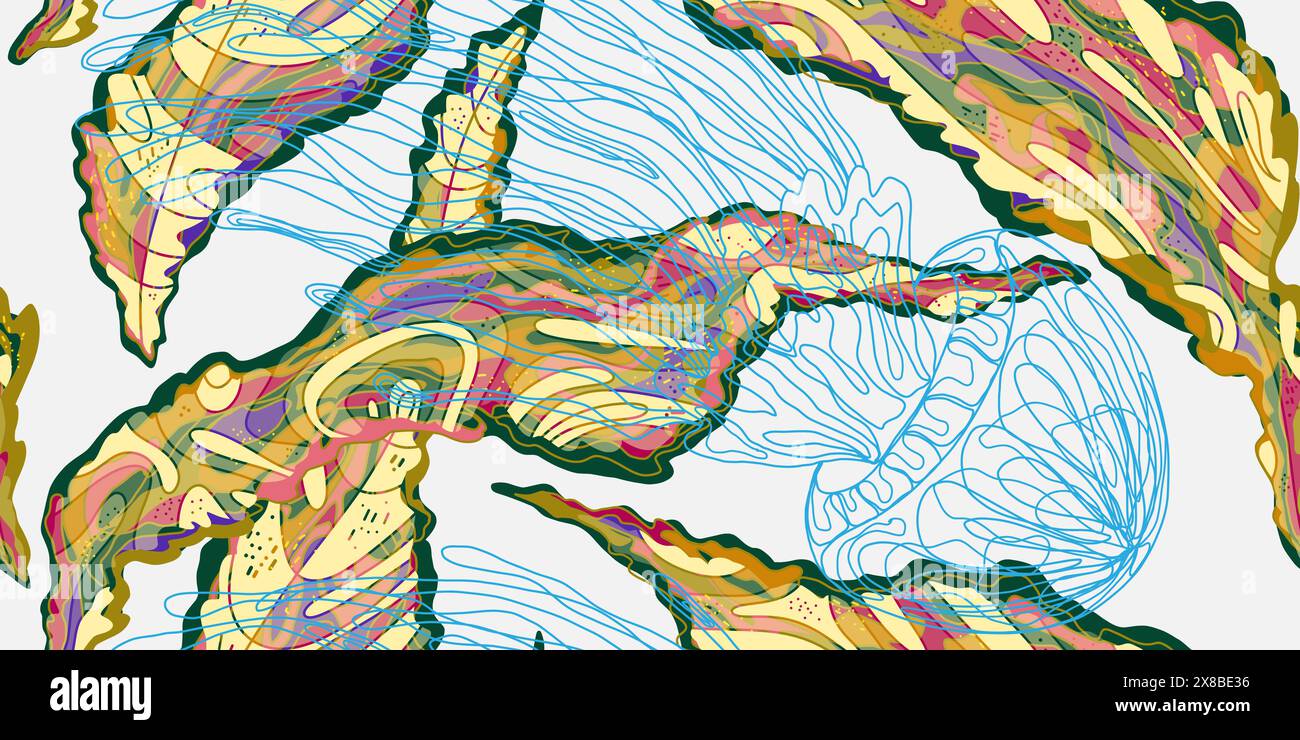 Vector seamless overlapping pattern Stock Vector Image & Art - Alamy