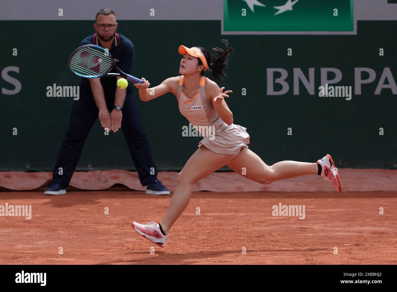 Paris, France. 23rd May, 2024. Sara Saito of Japan during the qualifying of the 2024 French Open, Roland-Garros 2024, ATP and WTA Grand Slam tennis tournament on May 23, 2024 at Roland-Garros stadium in Paris, France - Photo Jean Catuffe/DPPI Credit: DPPI Media/Alamy Live News Stock Photo