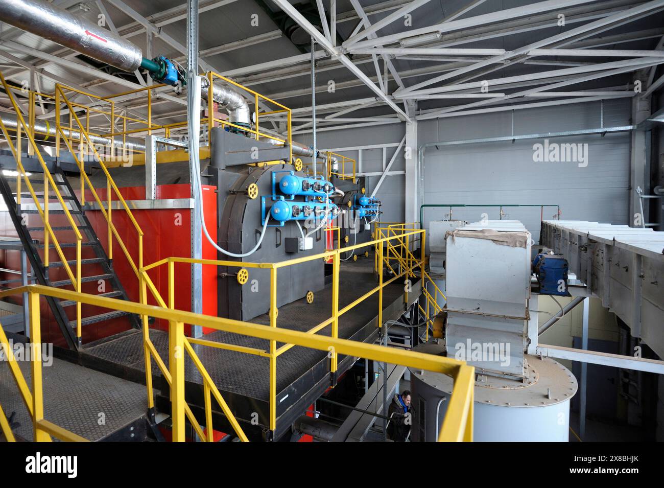 Steam generation vessel working in the production hall of the biggest ...