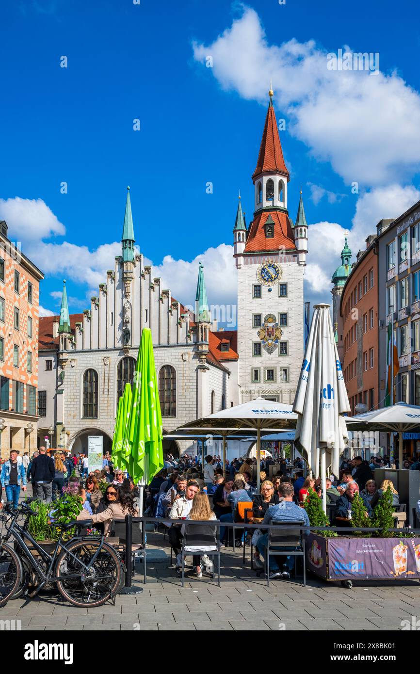 Old Town Hall (Altes Rathaus), Marienplatz, Munich, Bavaria, Germany ...
