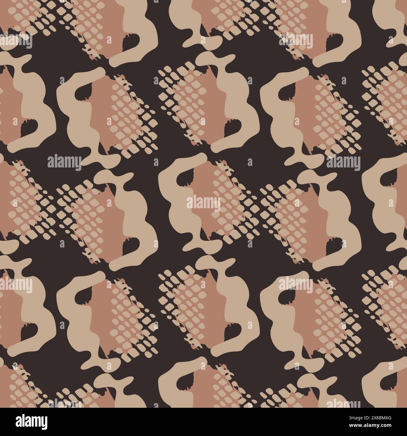 Shape Handwork Tribal ethnic camouflage abstract pattern design in fall color trend ...