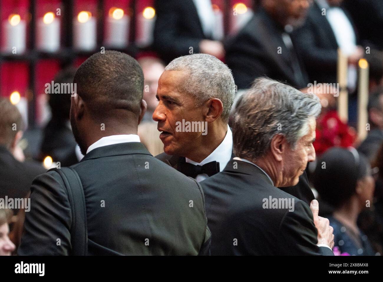 Former US President Barack Obama greets Antony Blinken, US secretary of ...