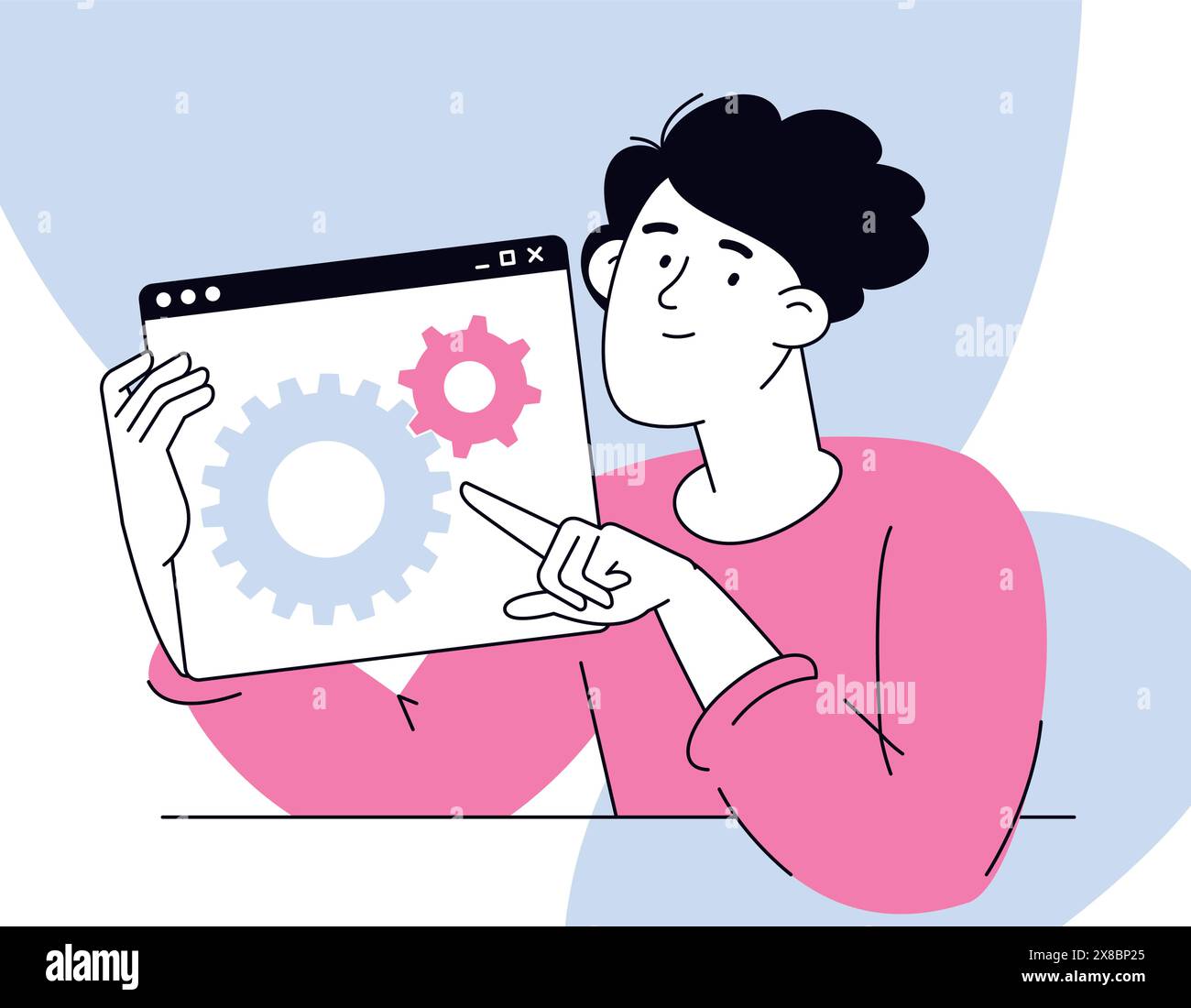 Online management dashboard vector illustration. Stock Vector