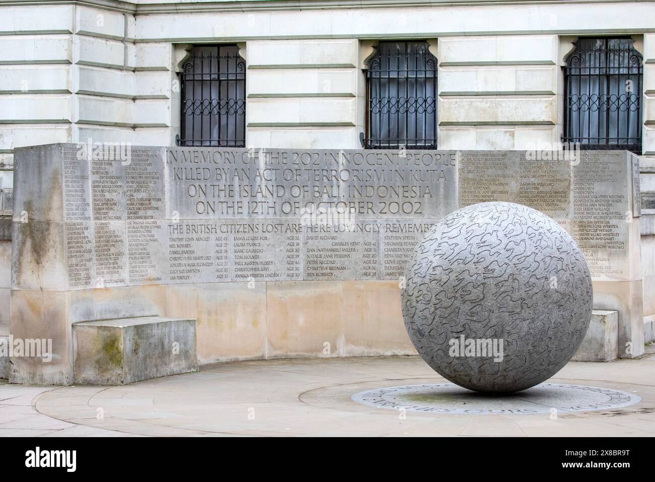 London, UK - March 18th 2024: The poignant Bali Bombings Memorial at Clive Steps in London, UK. Stock Photo