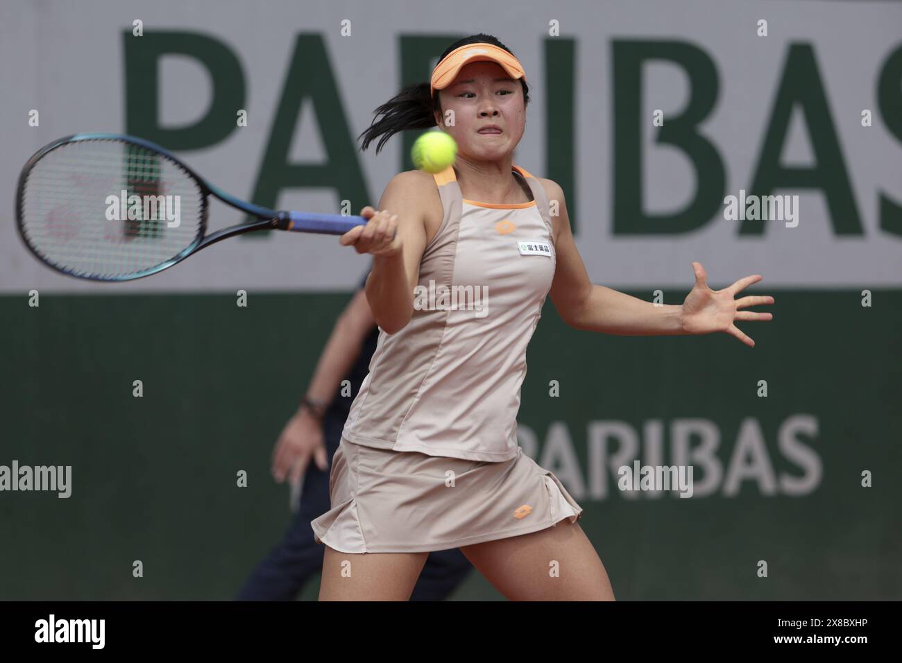 Sara Saito of Japan during the qualifying of the 2024 French Open, Roland-Garros 2024, ATP and WTA Grand Slam tennis tournament on May 23, 2024 at Roland-Garros stadium in Paris, France Stock Photo