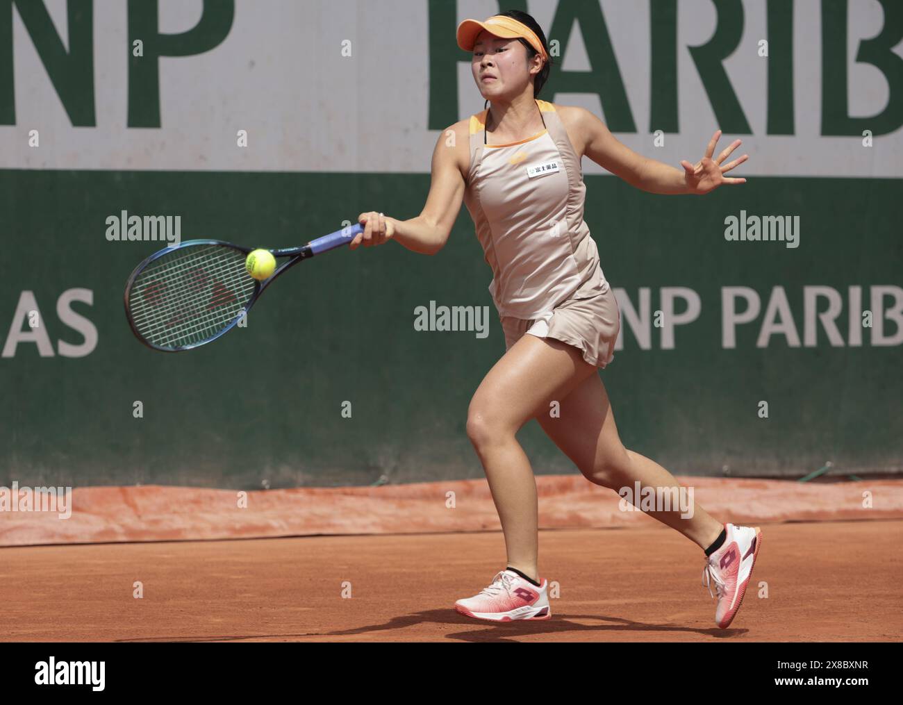 Sara Saito of Japan during the qualifying of the 2024 French Open, Roland-Garros 2024, ATP and WTA Grand Slam tennis tournament on May 23, 2024 at Roland-Garros stadium in Paris, France Stock Photo