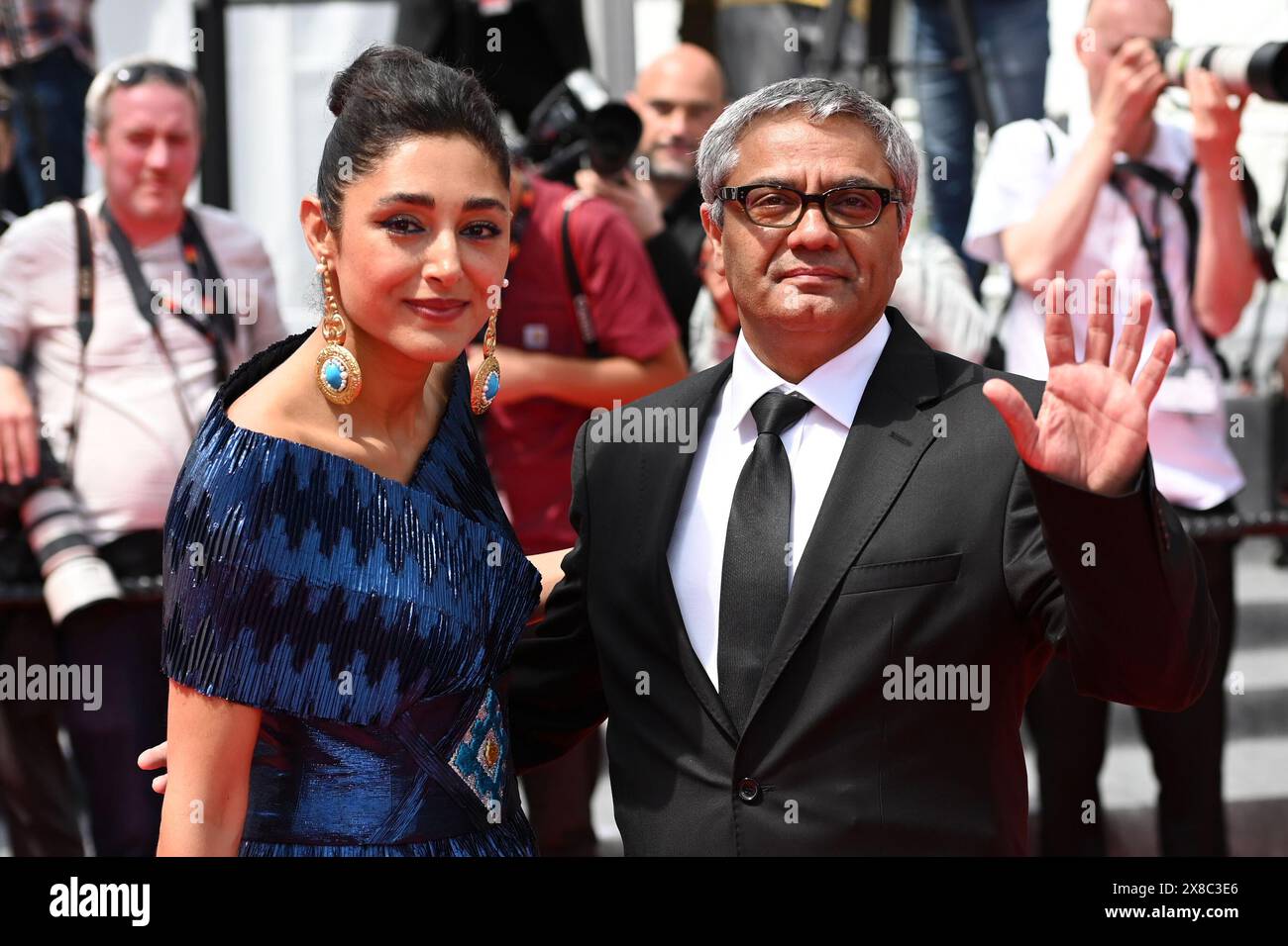 cannes-france-24th-may-2024-golshifteh-farahani-and-director