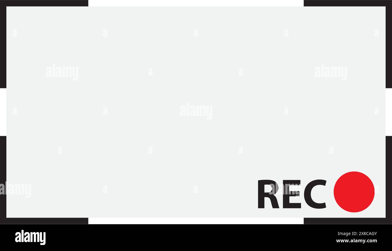 Flat design REC frame icon. Vector Stock Vector Image & Art - Alamy