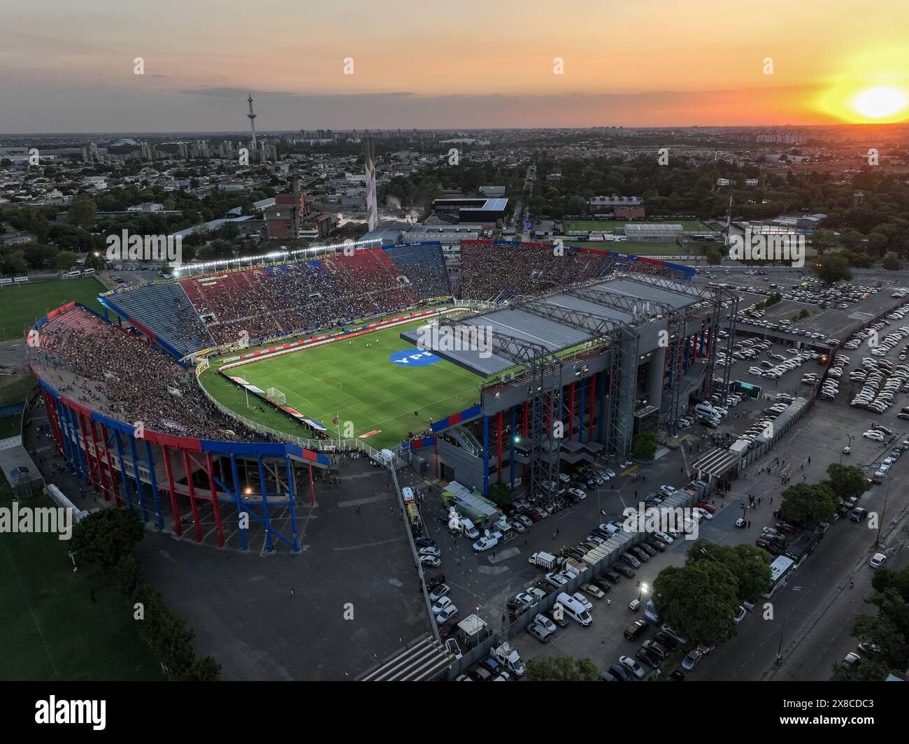 Buenos Aires, Argentina, February 1, 2024: Photo of the Pedro Bidegain Stadium, Club Atlético San Lorenzo de Almagro. Stock Photo