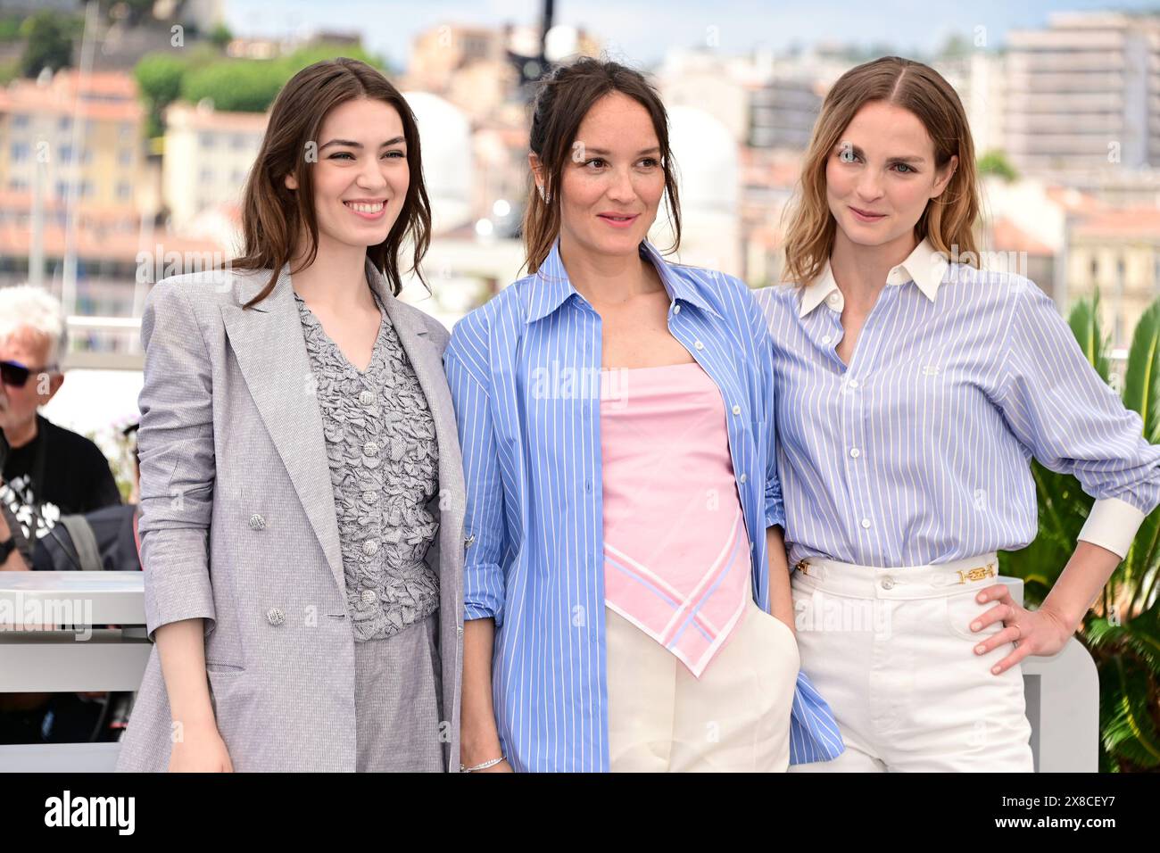 Anamaria Vartolomei, Anaïs Demoustier, Adèle Simphal Photocall of the ...