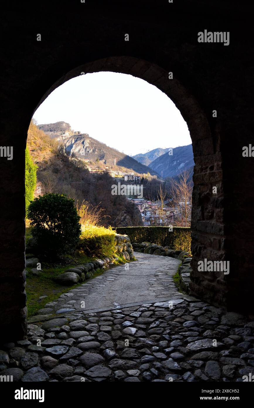 Ancient entrance of medieval town Stock Photo