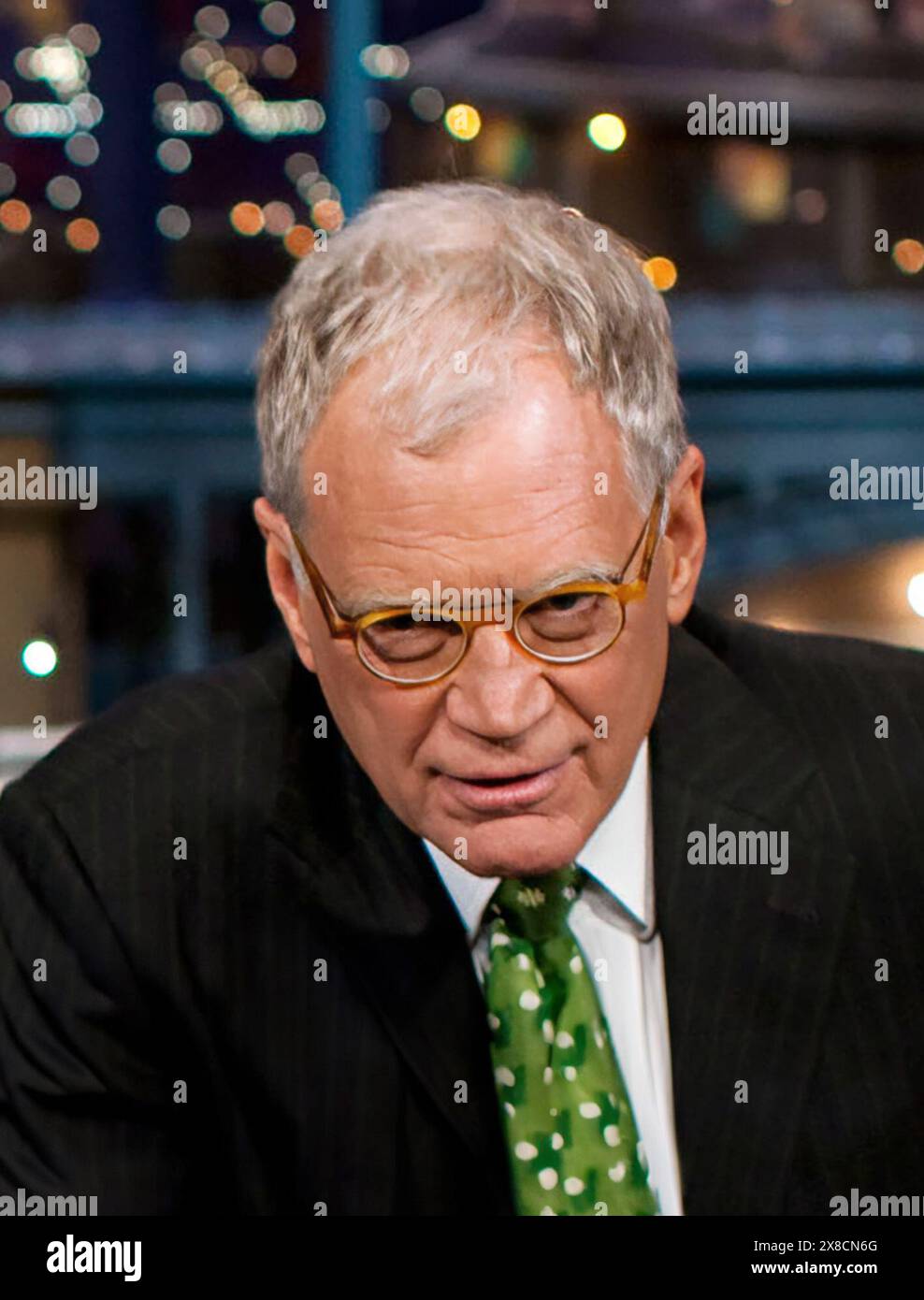 David Letterman. Portrait of the chat show host, David Michael Letterman (b,1947) in 2009 Stock Photo