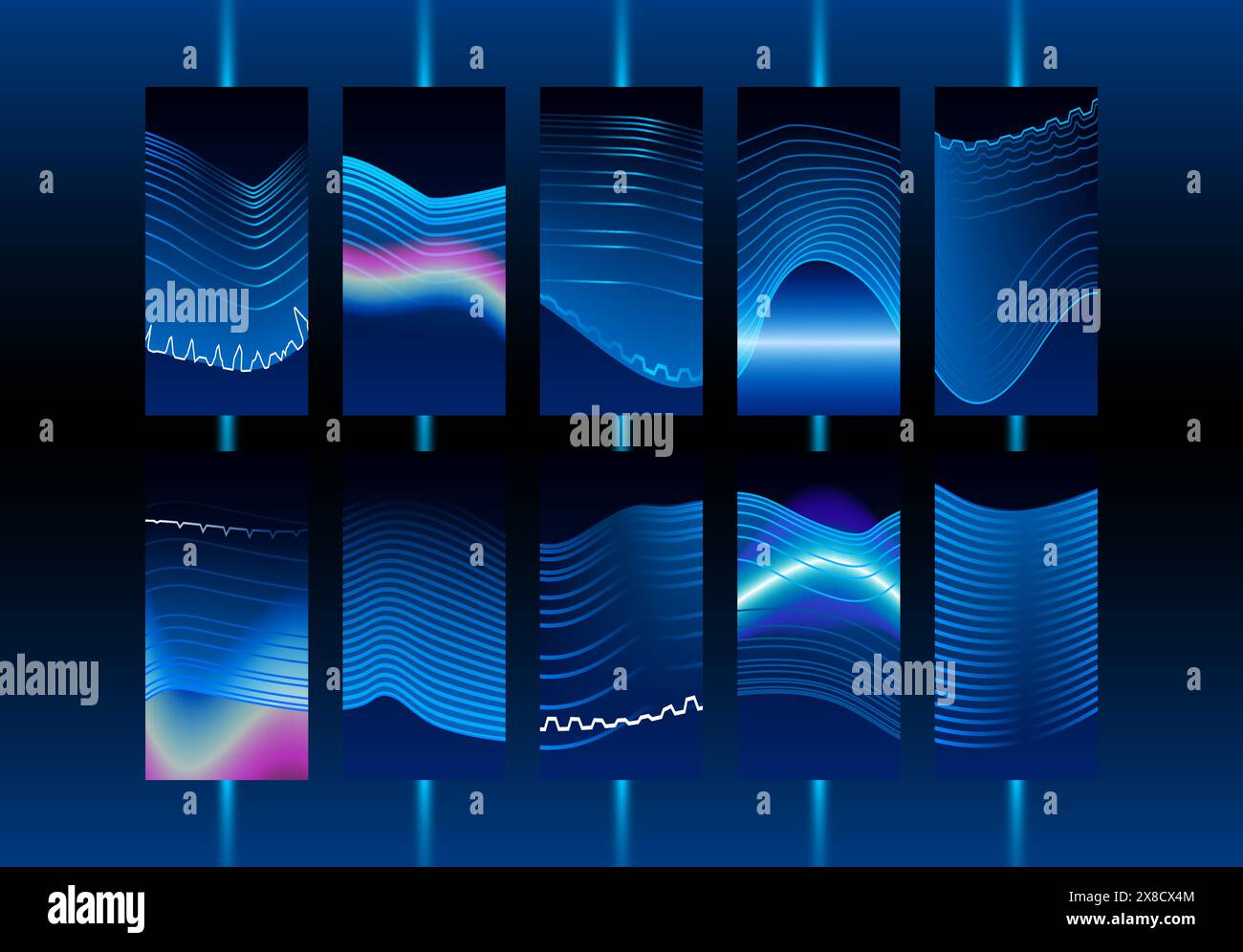 Business abstraction with infographics style data display blocks in ...