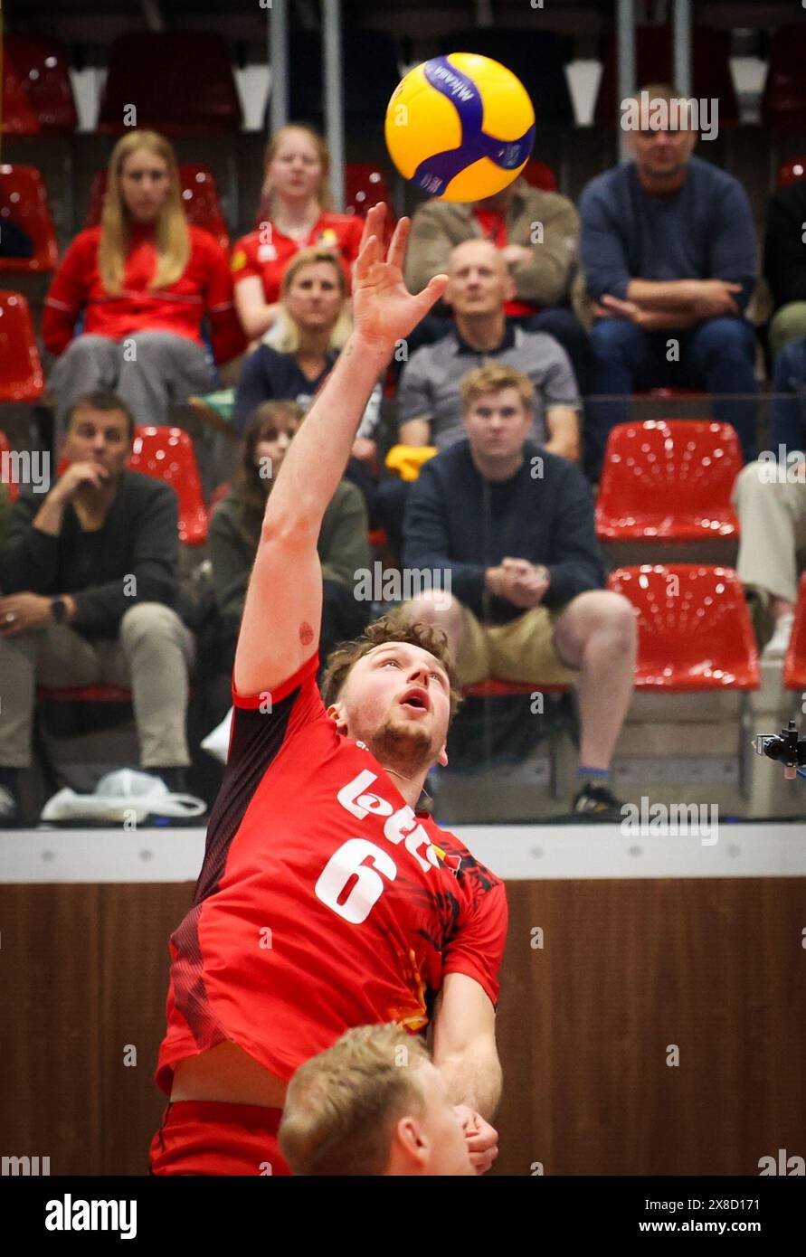 Beveren, Belgium. 24th May, 2025. Belgium's Simon Plaskie pictured in