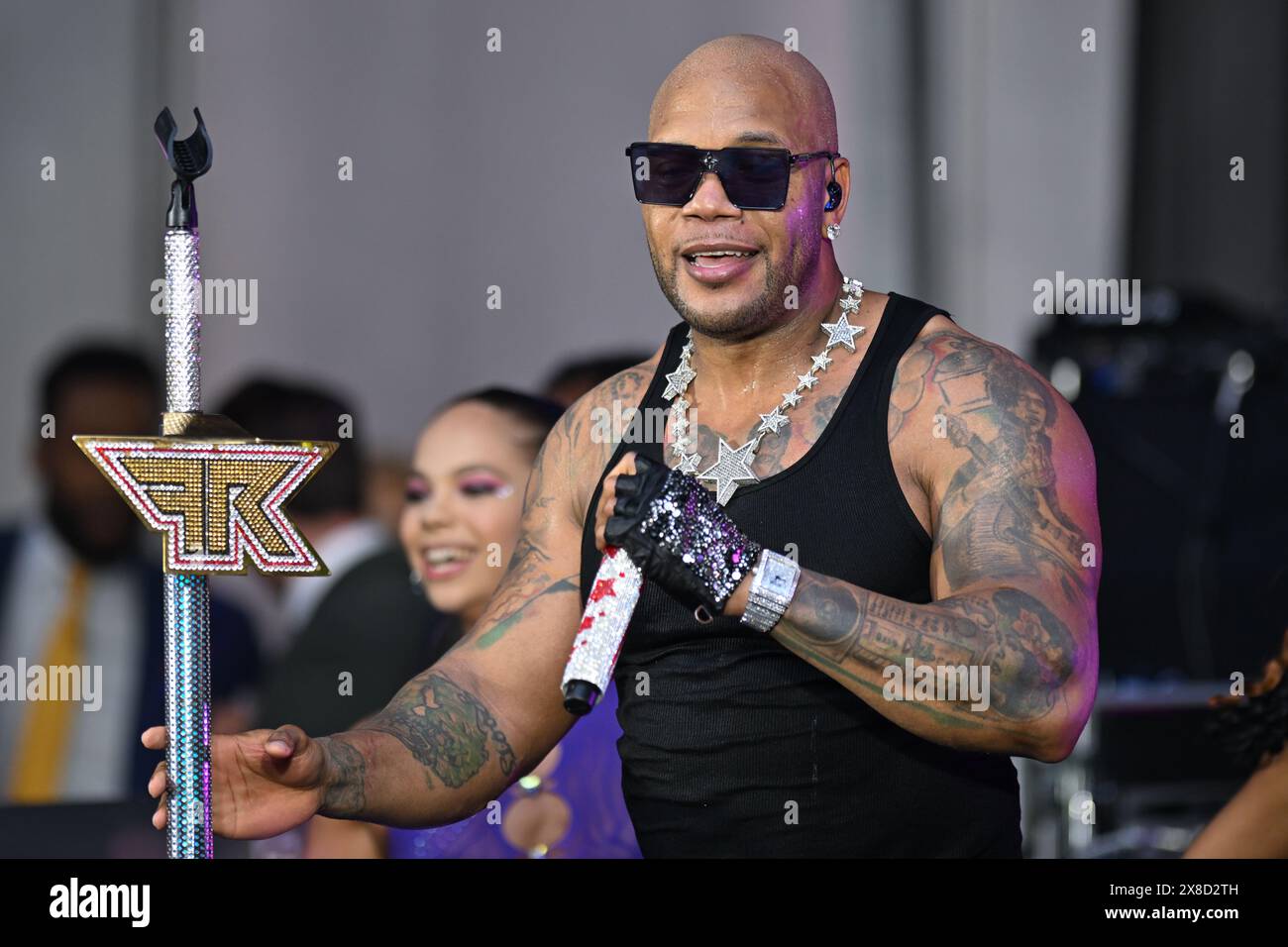 Flo Rida performs on the Fox and Friends All American Concert Series on ...