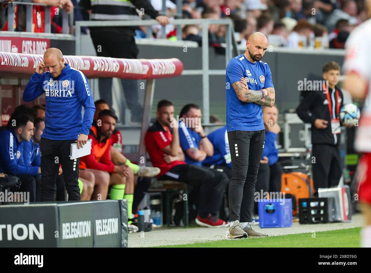 24 May 2024, Bavaria, Regensburg Soccer Bundesliga 2 Relegation