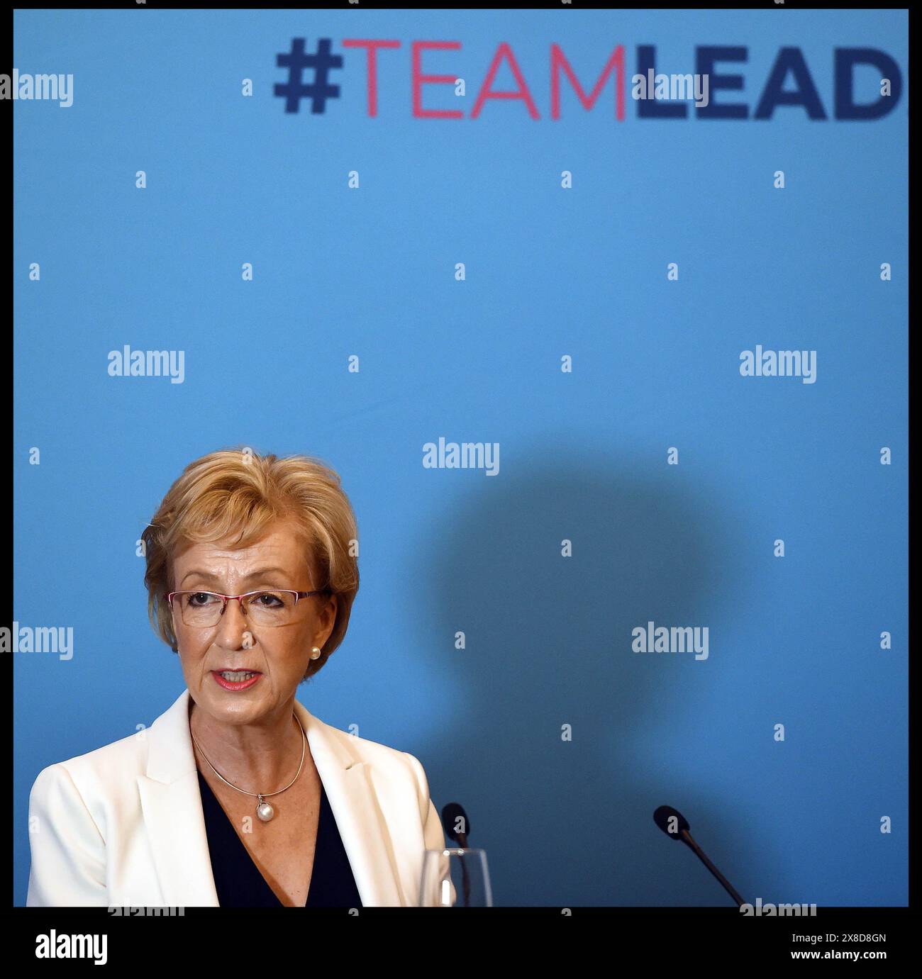 London, UK. 31st May, 2019. Image © Licensed to Parsons Media. 11/06/2019. London, United Kingdom. Andrea Leadsom Leadership Campaign Launch. Andrea Leadsom MP, Leader of the House of Commons and Conservative Party leadership candidate speaks attends her campaign launch at the Institute of Mechanical Engineers in London. Picture by Pete Maclaine/Parsons Media Credit: andrew parsons/Alamy Live News Stock Photo
