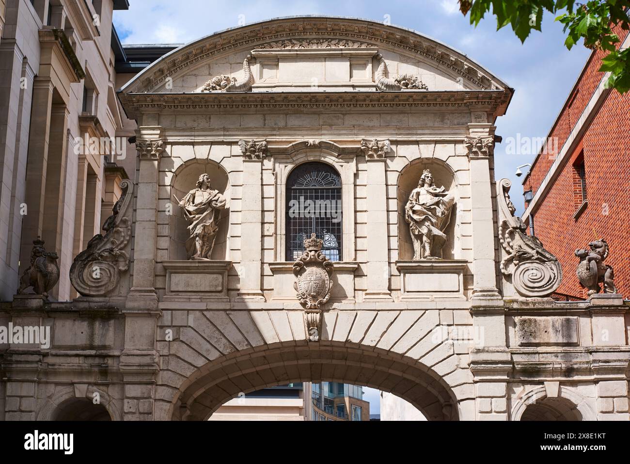 Temple Bar, Paternoster Square, in the City of London UK Stock Photo