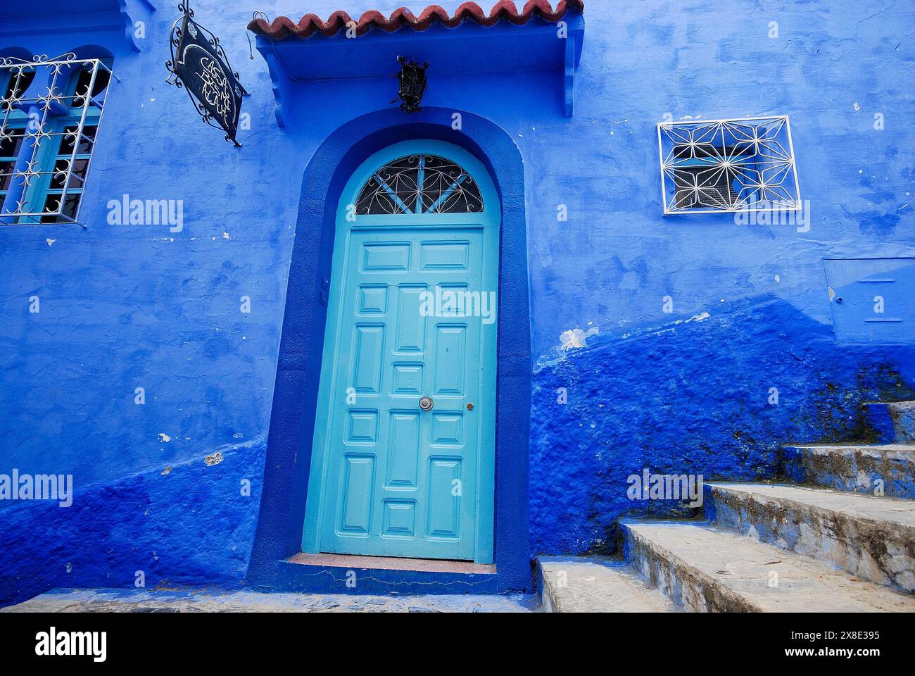 Blue town of Chefchaouen, Maroc Stock Photo
