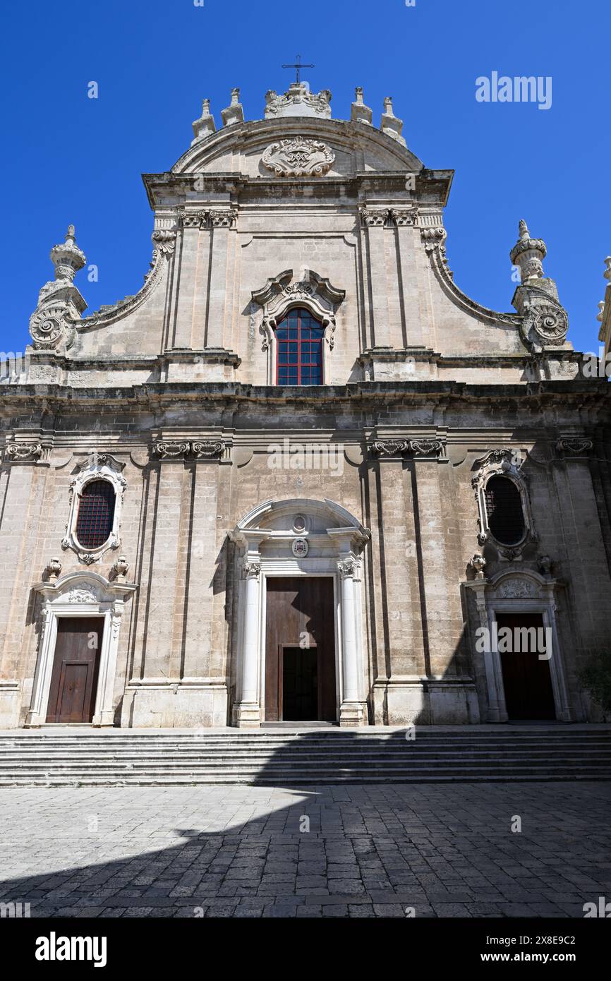 Cathedral Maria Santissima della Madia (Basilica Cattedrale Maria Santissima della Madia) in old town Monopoli, Puglia, Italy. Region of Apulia Stock Photo