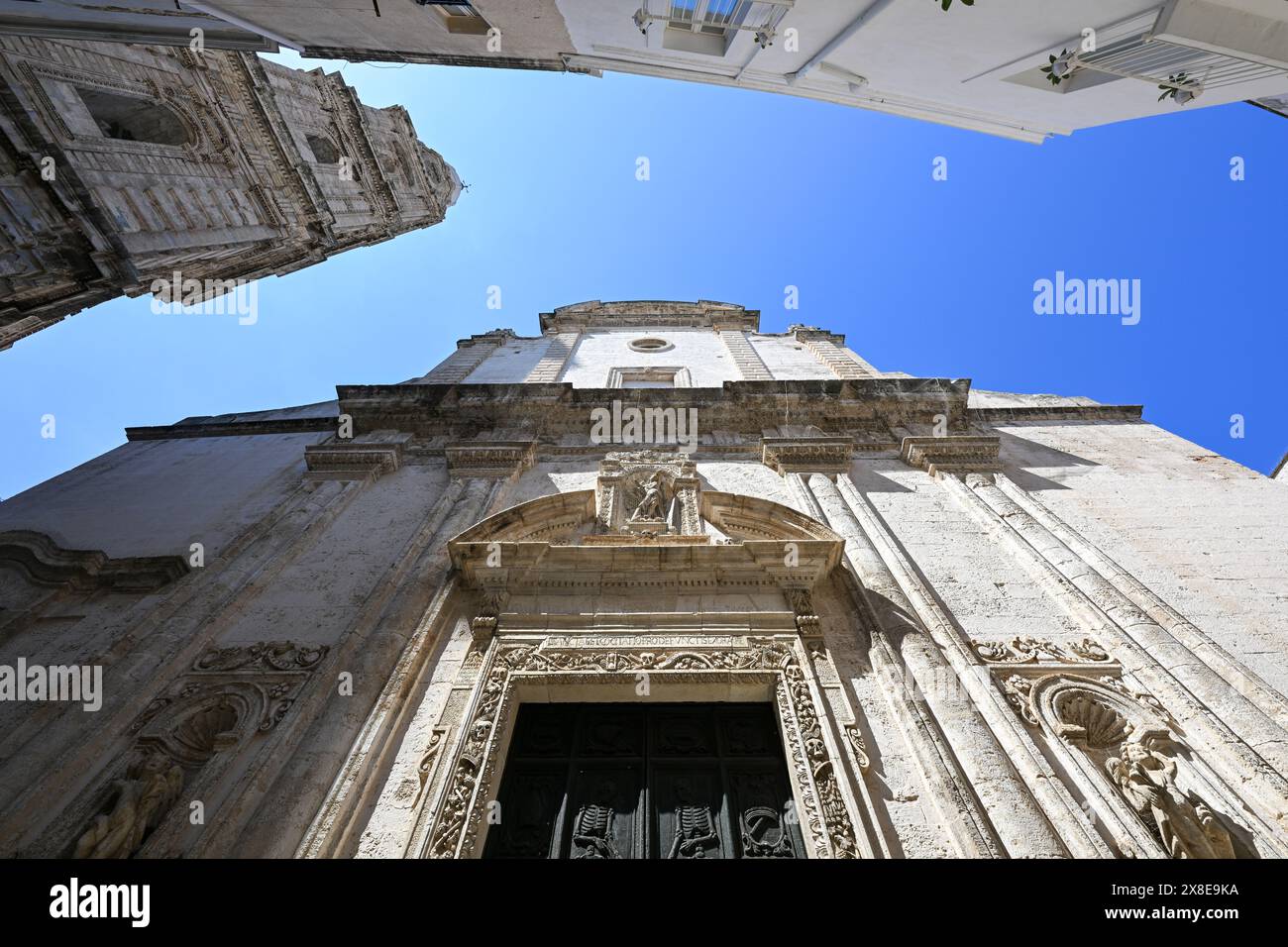 Cathedral Maria Santissima della Madia (Basilica Cattedrale Maria Santissima della Madia) in old town Monopoli, Puglia, Italy. Region of Apulia Stock Photo