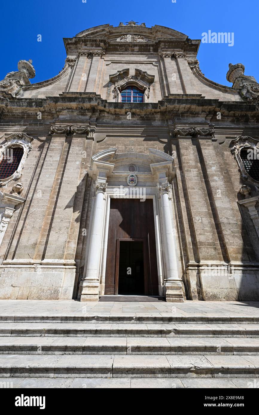 Cathedral Maria Santissima della Madia (Basilica Cattedrale Maria Santissima della Madia) in old town Monopoli, Puglia, Italy. Region of Apulia Stock Photo