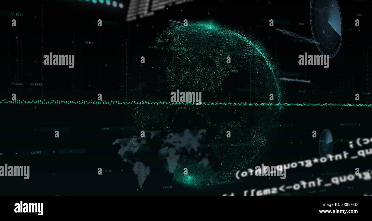 Data processing on graph over hi-res stock photography and images - Alamy
