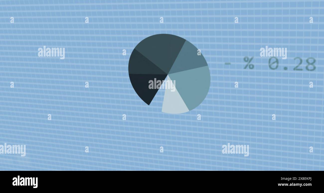 Image of infographic interface and programming language on blue background Stock Photo