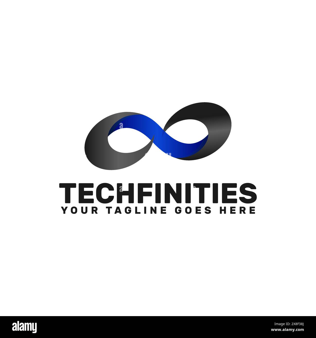 3d infinity logo template , technology logo template Stock Vector