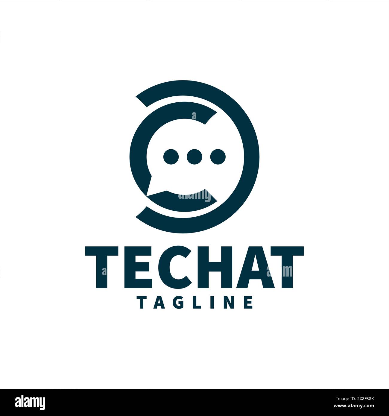Technology chat logo with chat icon Stock Vector Image & Art - Alamy