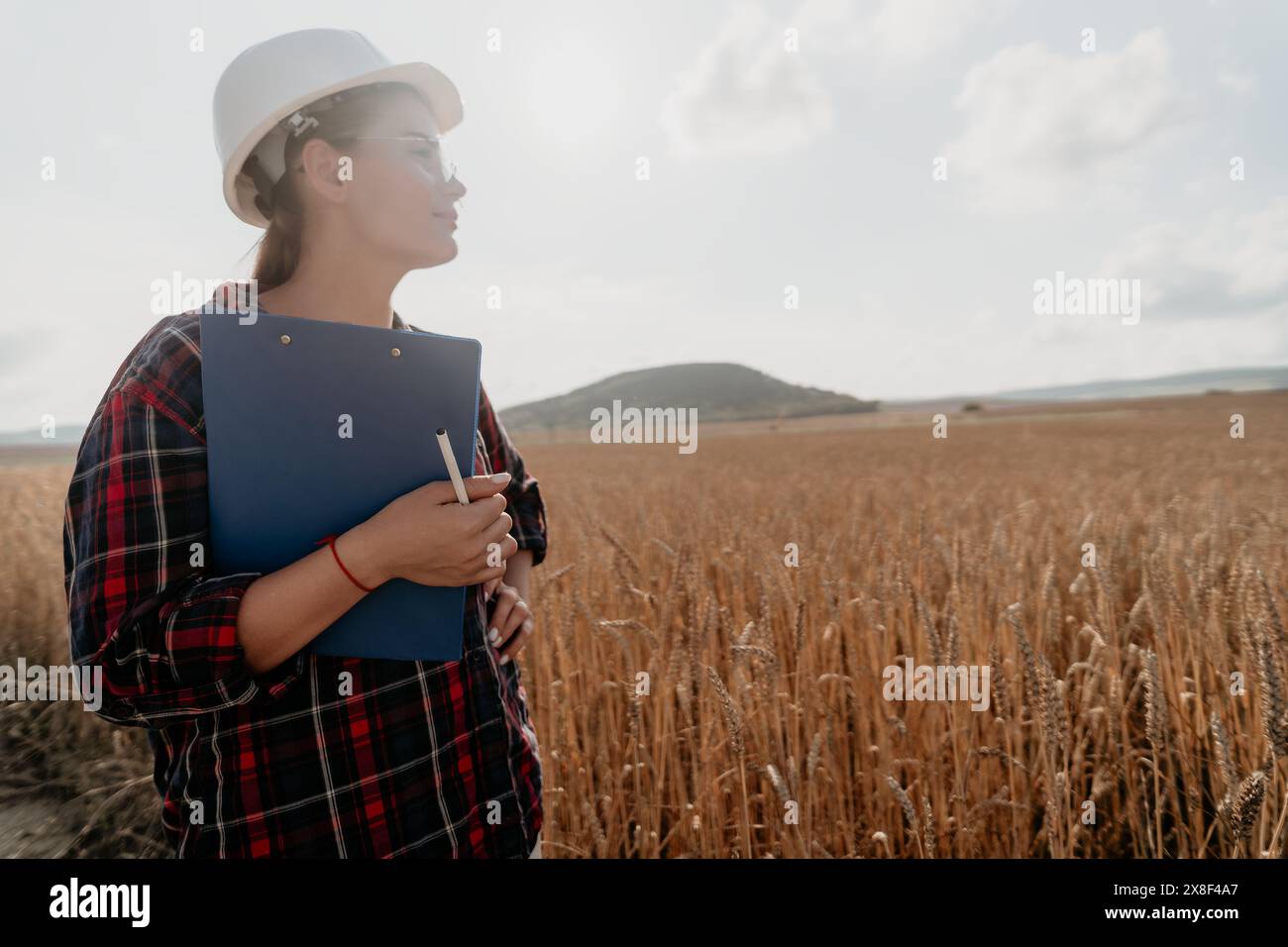 Hand farmer touching ears wheat hi-res stock photography and images - Alamy