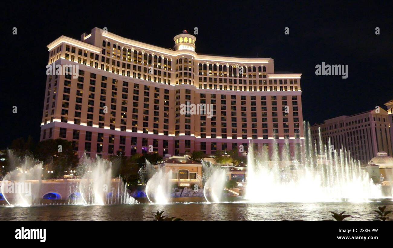 BeLas Vegas, Nevada, USA 14th May 2024 Fountains Show at Bellagio Hotel