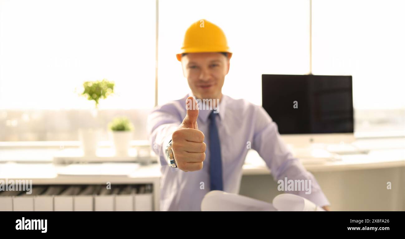 Creative Achitect Working at Engineering Office Stock Photo